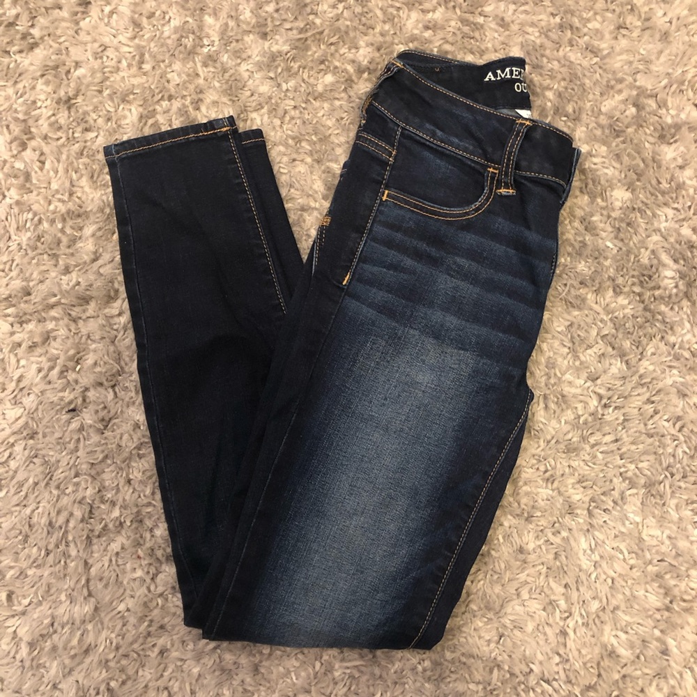 American Eagle Dark Wash Hi-Rise Jeggings